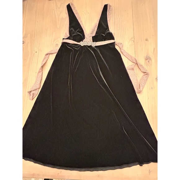 Free People Dresses & Skirts - A17 Free People Velvet‎ Mini Dress Lace Trim Sleeveless Party Cocktail